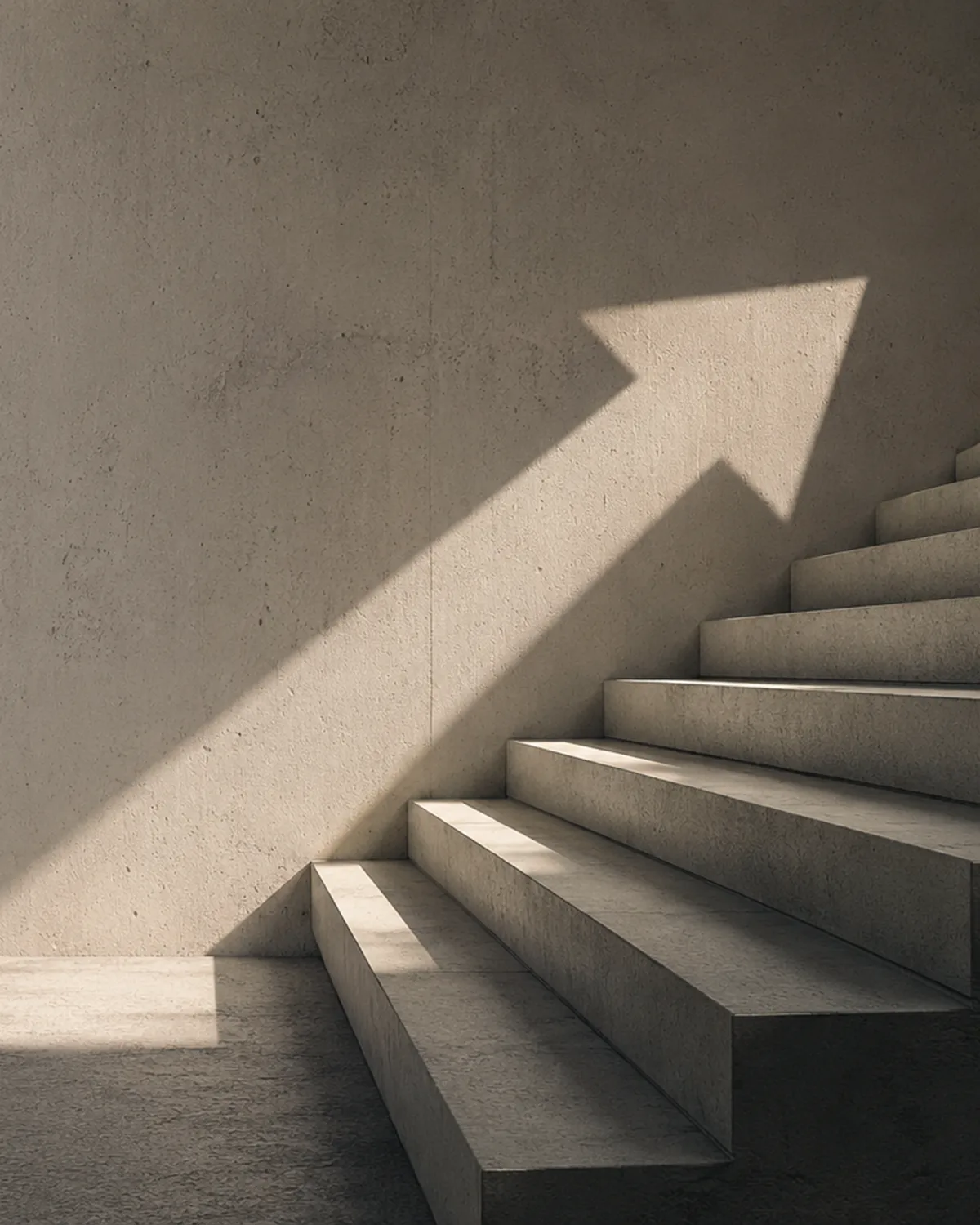 Light shining on a wall show up direction for getting your business to move up