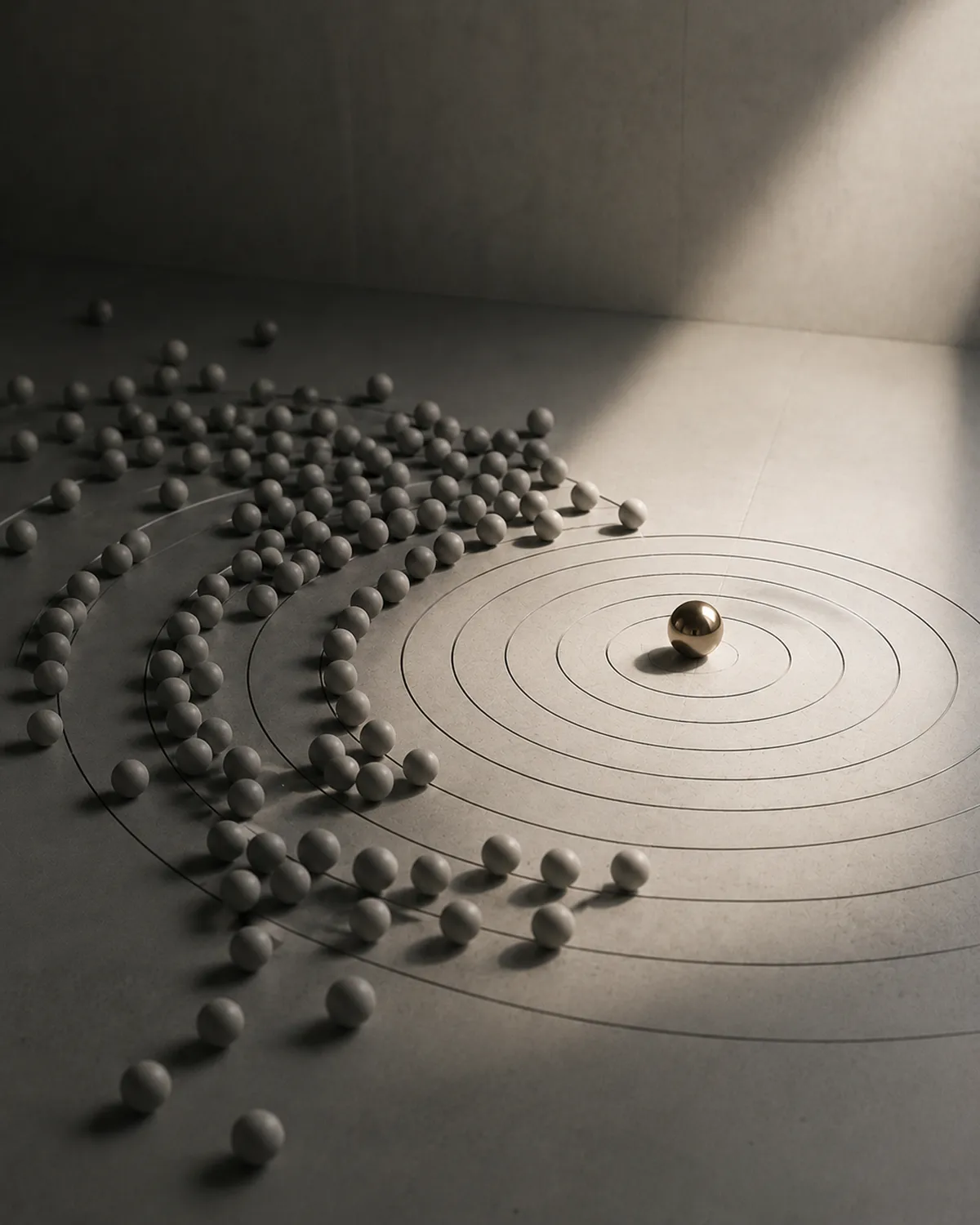 A circle displaying the effect of being left behind while forward thinkers shine.