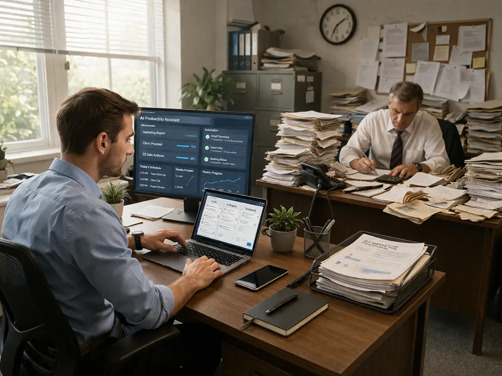 A World Without AI vs 6 Years of Explosive Progress